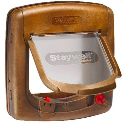 Chatière luxe Staywell magnétique brun - 4 positions