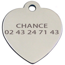Médaillon pour collier Cœur small, Gravure comprise