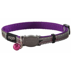Collier anti étranglement NightCat violet pour chat
