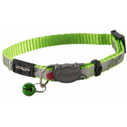 Collier étranglement ReflectoCat vert pour chat