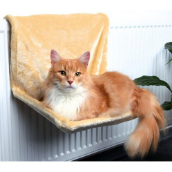 Hamac radiateur chat beige, panier stable
