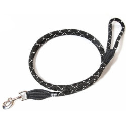 Laisse ronde en corde Julius noir, ultra résistante