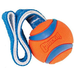 Balle Ultra Tug pour chien : sangle pour tirer et lanceur 