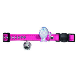 Collier chat Strass Modern Art fushia