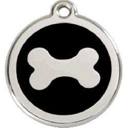 Médaille Red Dingo noir motif Os