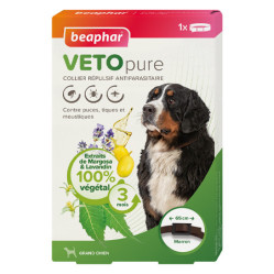 Collier Vetopure anti puce naturel grand chien