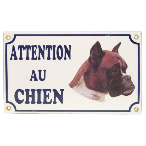 Panneau et plaque attention au chien pancarte obligatoire
