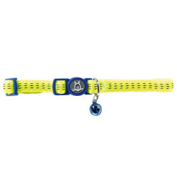 Collier clochette, anti étranglement Turin jaune chat