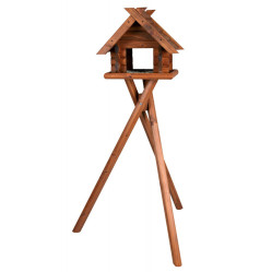 Mangeoire oiseaux Natura chalet avec pied