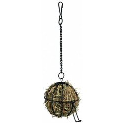 Boule à foin lapin et rongeur Food Ball métal noir