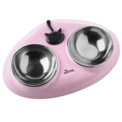 Gamelle chat Design Moulins rose