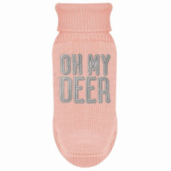 Pull petit chien Astrid rose