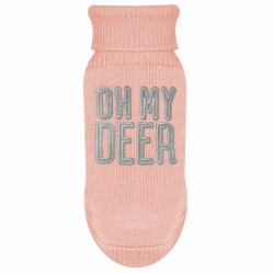 Pull petit chien Astrid rose