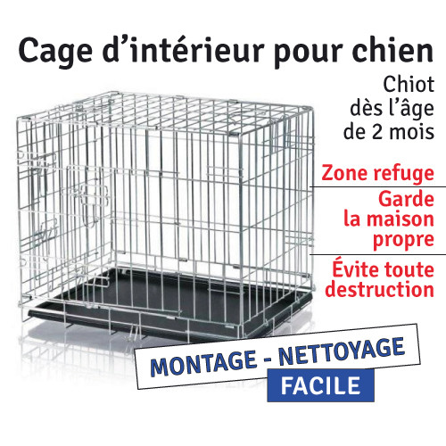 MaxxPet Cage Pour Chien - Cage Pliable en Métal Pour Chien - Caisse De  Transport Pour Chien Xxl - Avec Plaid Luxueux - Convient Pour le Transport  - 94x58x70 cm - Gris : : Animalerie