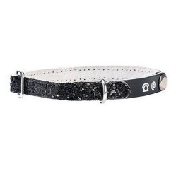 Collier personnalisé Party noir pour chat
