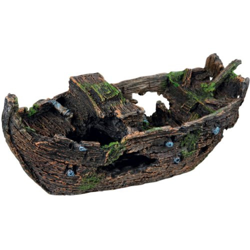 Bateau Gris Épave 23 X 4 X 11cm, Ropa, Décoration Aquarium