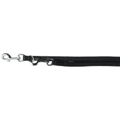 Laisse cuir Active Comfort réglable noir