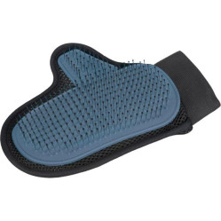 Gant de soin, poils longs avec brosse