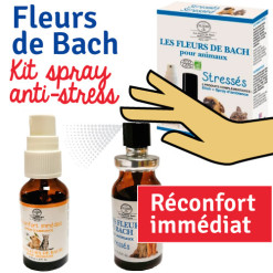 Coffret programme fleurs de Bach animaux stressés