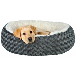 Panier rond, moelleux, chien et chat kaline gris