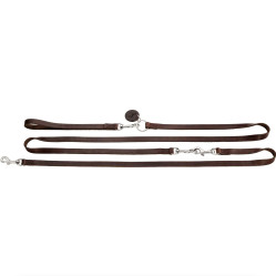 Laisse Solid Education multiposition marron