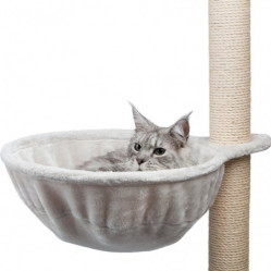 Hamac arbre à chat XXL peluche gris