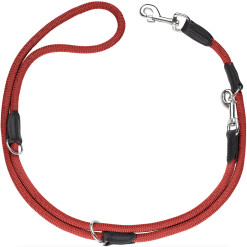 Laisse Freestyle 3 positions en corde rouge