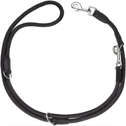 Laisse Freestyle 3 positions en corde noire