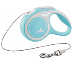 Laisse enrouleur corde Flexi New COMFORT BLEU CLAIR