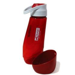 Gourde pour chien avec bol intégré Rouge