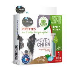 Pipettes insectifuges BIO pour Chien Moyen