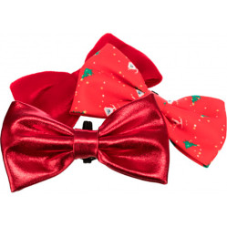 Noeud papillon chien noël rouge