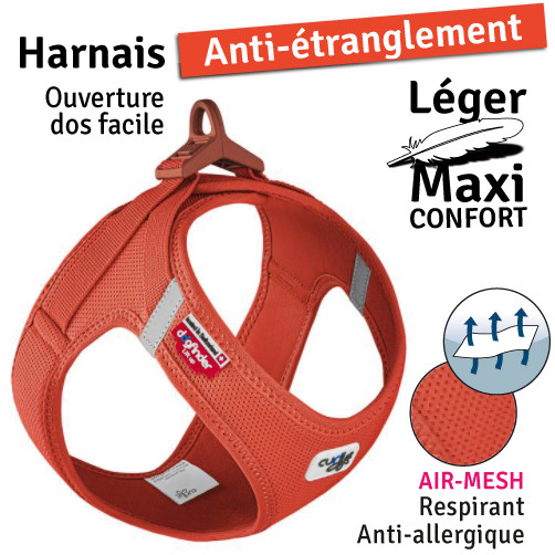 Harnais Chien - Wouapy Harnais baudrier Protect Taille XS Rouge