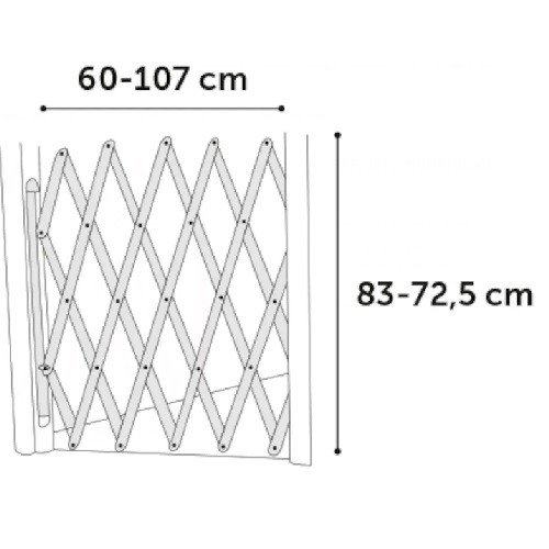 Barrière de Sécurité, fixation par vis (60 - 107 cm)