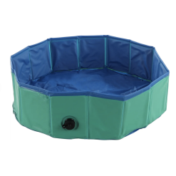 Piscine pour chien Doggy Splash Rond Vert & Bleu