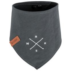 Bandana pour chien gris motif quatre points cardinaux 