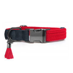 Collier original corde tressé : petit et gros chien, Rouge KAYA