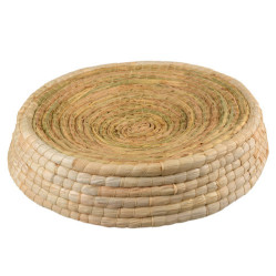 Panier design imitation osier en mais Siesta Crème