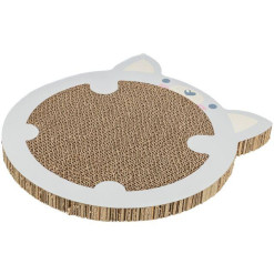 Griffoir chaton en carton tête de chat