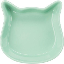Gamelle visage Chat unie menthe