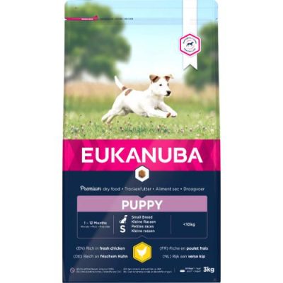 Croquettes puppy petit chien Eukanuba au poulet frais