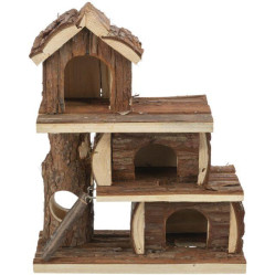 Maison Tammo en Bois Naturel pour Rongeurs