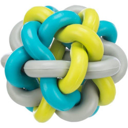 Balle tressée multicolore pour chien