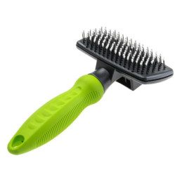 Brosse carde chat avec poussoir