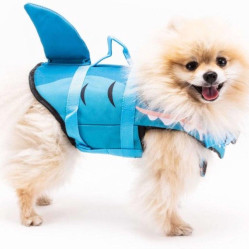 Gilet de sauvetage forme requin pour chien
