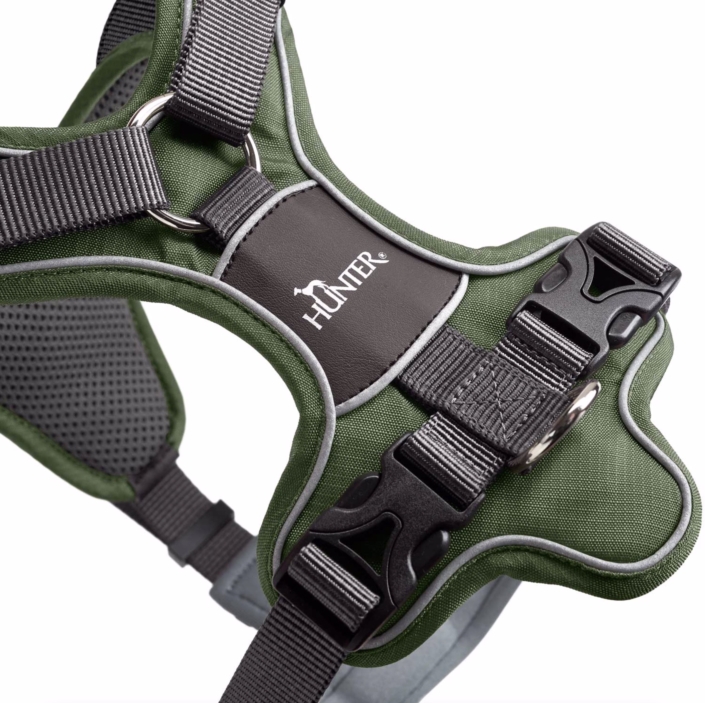 Harnais Divo chien VERT, attache anti traction