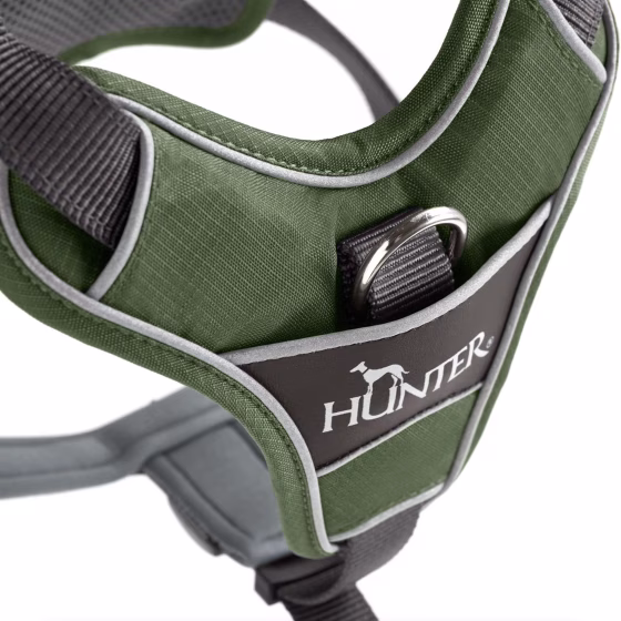 Harnais Divo chien VERT, attache anti traction