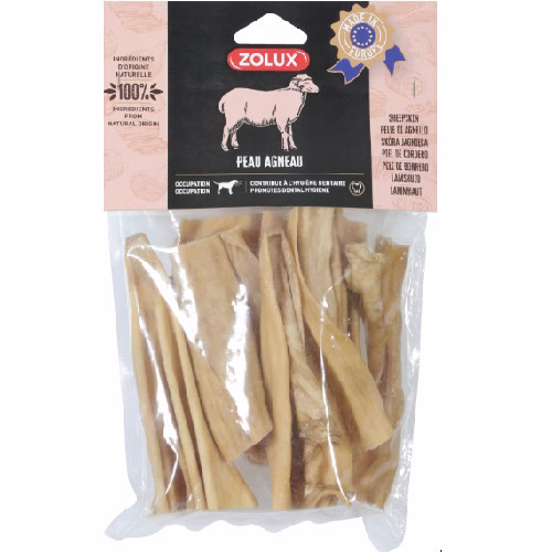 Friandise Peau d'agneau naturelle pour chien