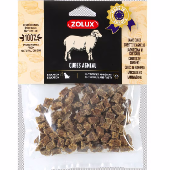 Friandise chiot : idéal éducation chien, naturelle Cube d'agneau