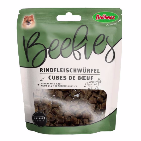 Friandise Cubes de viande de boeuf chien